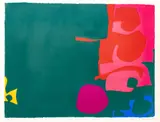 Patrick Heron, Interlocking Scarlet And Pink in Deep Green, 1970, Screenprint in Colors on Wove Paper