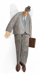 Stephen Hansen, Salesman, 1981, Papier Mache Signed Wall Sculpture