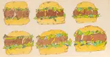 Gordon Newton, Hamburgers, Pencil Drawing on Paper