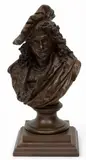 Albert-Ernest Carrier-Belleuse, Bust of Rembrandt, 1890-1900, Bronze Sculpture