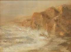 H. White, Coastal Scene, Oil on Board, Ca. 1960s