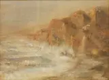 H. White, Coastal Scene, Oil on Board, Ca. 1960s