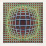 Victor Vasarely, Untitled, Serigraph in Colors on Wove Paper