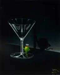He Devil Martini by Michael Godard, 2004, Giclee on Canvas, sold Mar 2025