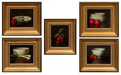 Ronald Berger, Still Life Paintings, on Panel "Fruit