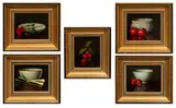 Ronald Berger, Still Life Paintings, on Panel "Fruit