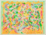 William Walmsley, Untitled, Lithograph in Colors on Paper, Ca. 1978, "Ding Dong Daddy, No Fault Art"