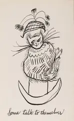 Andy Warhol, Untitled, Offset Lithograph on Wove Paper, 1954, "Some Talk to Themselves"