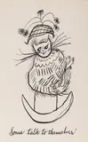 Andy Warhol, Untitled, Offset Lithograph on Wove Paper, 1954, "Some Talk to Themselves"