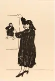 David Hockney, Untitled, Lithograph on Rives BFK Mould-made Paper 1980, "Ann Looking at Her Picture"