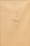 John Lennon, Pen And, Ink on Tan Paper