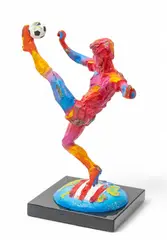 Peter Max, Hand Painted, Acrylic on Bronze 1994