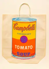 Untitled by Andy Warhol, Screenprint in Colors on Wove Paper Shopping Bag 1966, Campbell's Soup Can (Tomato), sold Jan 2025