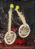 Untitled by Dale Chihuly, Acrylic And Metallic Paint on Paper, 1998, "Ikebana Drawing", sold Jan 2025