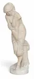 Caesare Lapini, Sorpresa, circa 1892, Carved Carrara Marble Sculpture