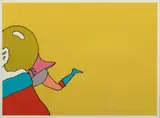 Peter Max, Untitled, Screenprint in Colors on Watermarked Arches, 1972, "Splitting"