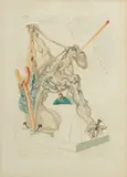 Salvador Dalí, Untitled, Woodcut Engraving on Wove Paper, "Divine Comedy, Dante Alighieri"