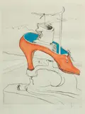 Untitled by Salvador Dalí, Etching on Arches Paper, 1974, "The Curse Conquered, from After 50 Years of Surrealism", sold Jan 2025