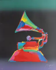 Untitled by Peter Max, Serigraph in Colors on Paper, Ca. 1989, "The Grammy", sold Jan 2025