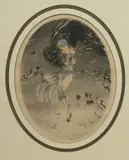 Untitled by Louis Icart, Etching in Colors on Paper, "Les Frileux (The Chilly Ones)", sold Jan 2025