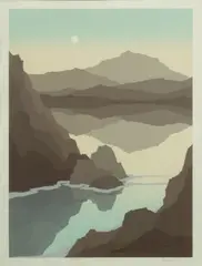 Robert Wilson, Untitled, Silkscreen in Colors on Wove Paper, 1982, "Surf Bay"
