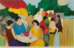 Untitled by Itzchak Tarkay, Serigraph in Colors on Wove Paper "In the Garden", sold Jan 2025