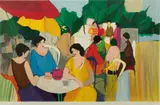 Itzchak Tarkay, Untitled, Serigraph in Colors on Wove Paper "In the Garden"