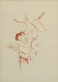 Untitled by Henri de Toulouse-Lautrec, Lithograph in Red, 1893, "Ta Bouche, from the Suite Les Vieilles Histoires", sold Jan 2025