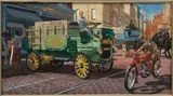 William J. Sims, Untitled, Gouache on Paper, 1977, "1912 Sandusky 1½ Ton Stake"