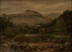 Henry Rollit, Untitled, Oil on Wood Panel "Landscape"