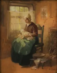 Francis Vreeland, Untitled, Watercolor on Paper, "Dutch Interior"