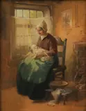 Francis Vreeland, Untitled, Watercolor on Paper, "Dutch Interior"