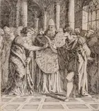 Alexander Runciman, Untitled, Etching on Wove Paper, Ca. Late 18th C., "Marriage of Saint Margaret"