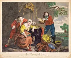 Jean Daullé, Hand Colored, Engraving on Paper