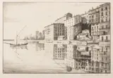 Carman Bonanno, Untitled, Drypoint And Etching on Wove Paper, 1948, "Bastia"