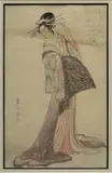 Hosoda Eishi, Untitled, Woodblock Print on Paper, Ca. 19th C., "Takigawa of the Ogiya Brothel"