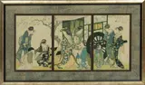 Kitagawa Utamaro, Reproduction Triptych, Print on Paper