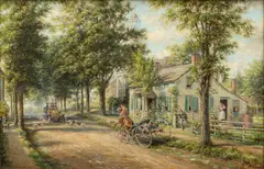 Edward Lamson Henry, Untitled, Oil on Canvas, 1905, "A Disturber of the Peace"