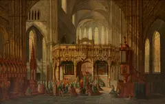 Augustus Bentley, Untitled, Oil on Canvas Ca. 1900, "Our Lady of Aarschot, Belgium"