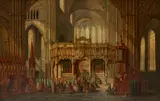 Augustus Bentley, Untitled, Oil on Canvas Ca. 1900, "Our Lady of Aarschot, Belgium"
