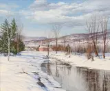 Carl Wuermer, Untitled, Oil on Canvas, "No. 296 Winter Solitude"