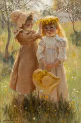 Hamilton Hamilton, Untitled, Oil on Canvas, "Spring Sisters"