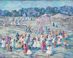 Maria Sharylen, Untitled, Oil on Canvas, 1989, "May Day"