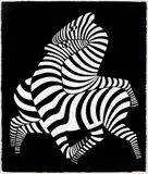 Victor Vasarely, Untitled, Serigraph on Cast Paper, "Zebras"