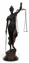 Clement Leopold Steiner, Untitled, Bronze Sculpture, Late 20th C., "Blind Justice"