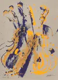 Arman, Untitled, Screenprint in Colors on Paper, 1979, "Grey Mood"