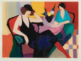 Itzchak Tarkay, Untitled, Silkscreen in Colors on Wove Paper, "Serenity"