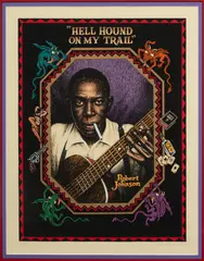 Robert Crumb, Hell Hound on My Trail, Silkscreen on Smooth Cream Paper Ca. 1996, Robert Johnson