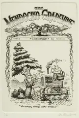 Robert Crumb, Untitled, Etching on Paper, Ca. 2007, "The Mendocino Grapevine"