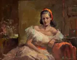 Massis Armen Bahador, Untitled, Oil on Board, "Lenore"
